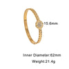 Minimalist Stainless Steel Clasp Bracelet With Geometric Wheat Ear Design Electroplated Light Luxury High End Accessory