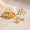 Minimalist Stainless Steel Electroplated Earrings
