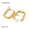 Minimalist Stainless Steel Electroplated 18K Gold Heart Shaped Geometric Earrings For Women