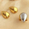 Minimalist Stainless Steel Heart Geometric Electroplated Glow Earrings For Women
