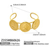Minimalist Stainless Steel 18K Gold Plated Geometric Open Bracelet For Women Fashion Jewelry