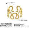Minimalist Stainless Steel 18K Gold Plated Geometric Open Bracelet For Women Fashion Jewelry