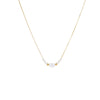Minimalist Stainless Steel Necklace With Faux Pearl Pendant Geometric Design Electroplated For Women