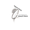 Minimalist Stainless Steel Open Ring With Sun Heart Floral And Animal Cutout Design White Gold Plated Adjustable Unisex Fashion Jewelry