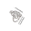 Minimalist Stainless Steel Open Ring With Sun Heart Floral And Animal Cutout Design White Gold Plated Adjustable Unisex Fashion Jewelry
