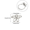 Minimalist Stainless Steel Open Ring With Sun Heart Floral And Animal Cutout Design White Gold Plated Adjustable Unisex Fashion Jewelry
