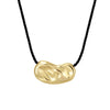 Minimalist Sterling Silver Geometric Necklace With Cotton Rope Chain Electroplating Design