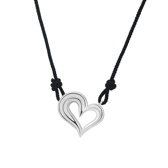 Minimalist Sterling Silver Geometric Necklace With Cotton Rope Chain Electroplating Design