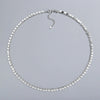 Minimalist 925 Sterling Silver Geometric Round Tassel Necklace With Electroplated Cross Chain Collarbone Jewelry For Women