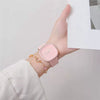 Minimalist Style Plastic Square Girl's Watch With Stainless Steel Pin Buckle And Plastic Mirror