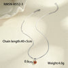 Minimalist Style Stainless Steel Necklace Inlaid With Colorful Zircon Geometric Electroplated Women's Clavicle Chain