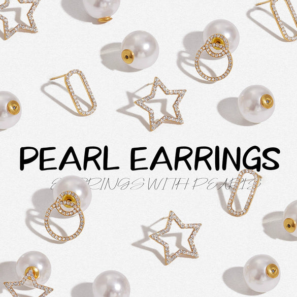 Minimalist Style Stainless Steel Pearl Earrings With Diamonds And Hollow Oval Geometric Design Electroplated Jewelry For Women