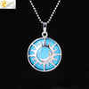 Minimalist Sun And Moon Round Pendant Necklace With Natural Stone Copper Ball Chain Electroplated Symbol Jewelry