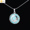 Minimalist Sun And Moon Round Pendant Necklace With Natural Stone Copper Ball Chain Electroplated Symbol Jewelry