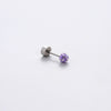 Minimalist Titanium Steel Screw Earrings With Imitation Pearls And Zirconia For Women