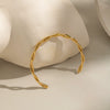 Minimalist Twist Knot Stainless Steel Bracelet With Electroplating Design