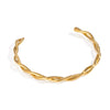 Minimalist Twist Knot Stainless Steel Bracelet With Electroplating Design
