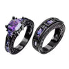 Minimalist Unisex Constellation Ring Zinc Alloy With Black Gold And Purple Zircon Retro Style