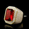 Minimalist Unisex Copper Ring With Inlaid Zircon Fruit Design Electroplated Fashion Band