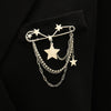 Minimalist Unisex Punk Hip Hop Heart Shaped Alloy Brooch With Paperclip Chain And Electroplating Process
