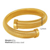 Minimalist Vertical Stripes 316L Stainless Steel Open Adjustable Electroplating Bracelet For Men And Women
