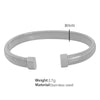 Minimalist Vertical Stripes 316L Stainless Steel Open Adjustable Electroplating Bracelet For Men And Women