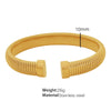 Minimalist Vertical Stripes 316L Stainless Steel Open Adjustable Electroplating Bracelet For Men And Women