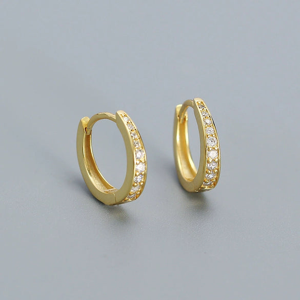 Minimalist Women's S925 Silver Geometric Earrings With Electroplating