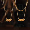 Minimalistic Snake Bone Chain Jewelry 316L Stainless Steel Necklace With Geometric Design And Electroplating