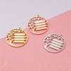 Mirror Titanium Steel Jewelry Accessories Wafer Hollow Tree Strip Laser Pendant Electroplated