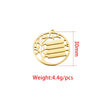 Mirror Titanium Steel Jewelry Accessories Wafer Hollow Tree Strip Laser Pendant Electroplated