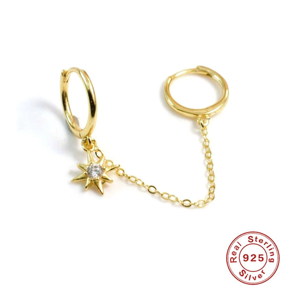 Mix And Match Double Wear Octagon Diamond Earrings In S925 Sterling Silver With Geometric Styling