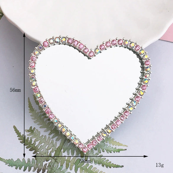 Mobile Phone Accessories Alloy Love Mirror Diamond Pearl Flower Electroplated