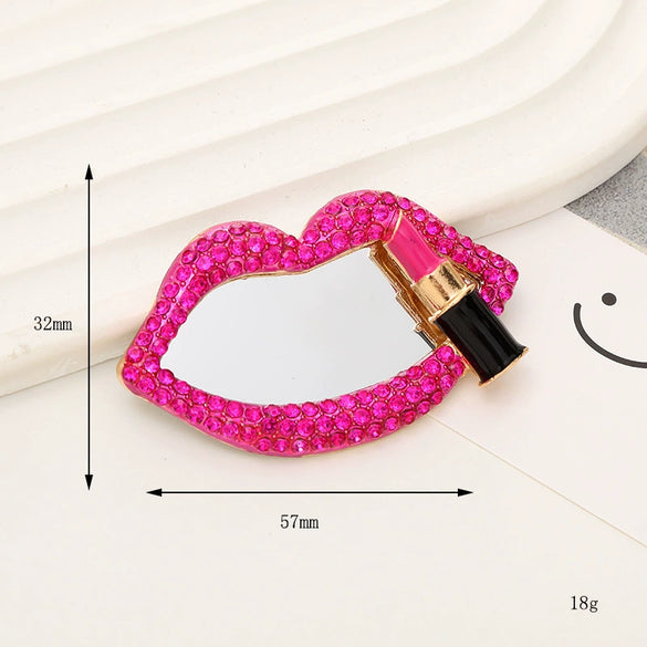 Mobile Phone Accessories Alloy Love Mirror Diamond Pearl Flower Electroplated