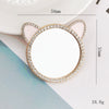 Mobile Phone Accessories Alloy Love Mirror Diamond Pearl Flower Electroplated