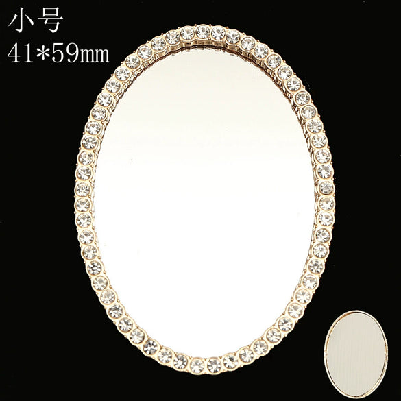 Mobile Phone Accessories Alloy Love Mirror Diamond Pearl Flower Electroplated