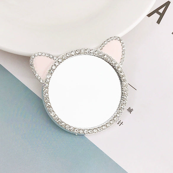 Mobile Phone Accessories Alloy Love Mirror Diamond Pearl Flower Electroplated