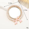 Mobile Phone Accessories Alloy Love Mirror Diamond Pearl Flower Electroplated