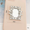 Mobile Phone Accessories Alloy Love Mirror Diamond Pearl Flower Electroplated