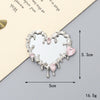 Mobile Phone Accessories Alloy Love Mirror Diamond Pearl Flower Electroplated