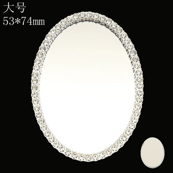 Mobile Phone Accessories Alloy Love Mirror Diamond Pearl Flower Electroplated