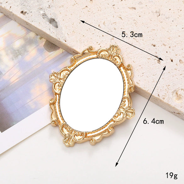 Mobile Phone Accessories Alloy Love Mirror Diamond Pearl Flower Electroplated