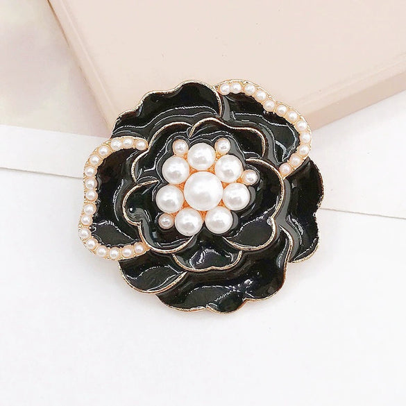 Mobile Phone Case Accessories Pearl Flower Metal Electroplating Decoration