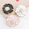 Mobile Phone Case Accessories Pearl Flower Metal Electroplating Decoration
