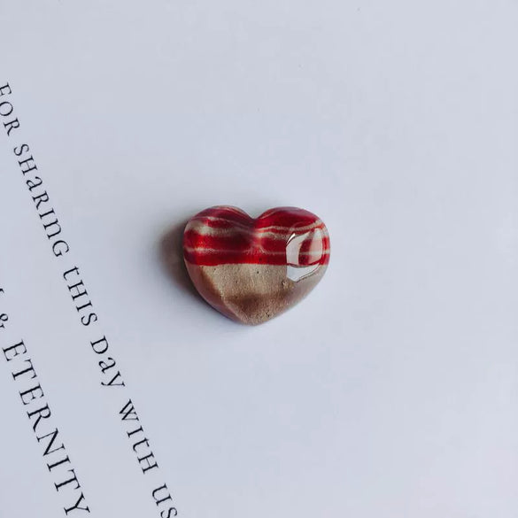 Mobile Phone Case Accessories Resin Peach Heart Oil Painting Water Ripple Asymmetrical Concave And Convex Flats Bottom Patch