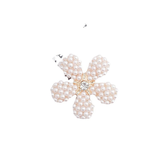 Mobile Phone Case Accessories Zinc Alloy Pearl Fivepetal Flower Handmade