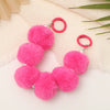 Mobile Phone Case Bag Pendant For Women Plush Fur Ball Handmade Beaded Portable Chain Short Wrist Strap