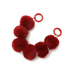 Mobile Phone Case Bag Pendant For Women Plush Fur Ball Handmade Beaded Portable Chain Short Wrist Strap