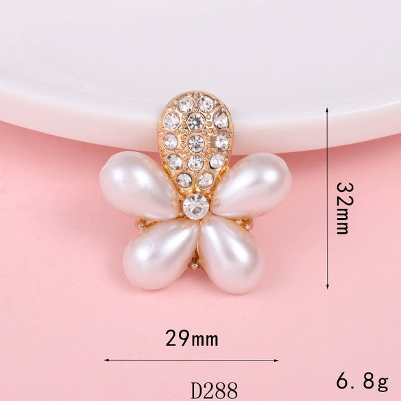 Mobile Phone Case Jewelry Accessories Alloy Light Luxury Flower Petal Electroplating