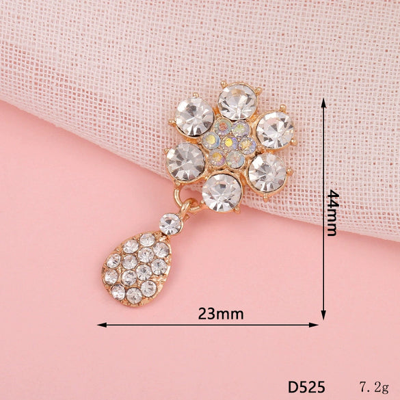 Mobile Phone Case Jewelry Accessories Alloy Light Luxury Flower Petal Electroplating